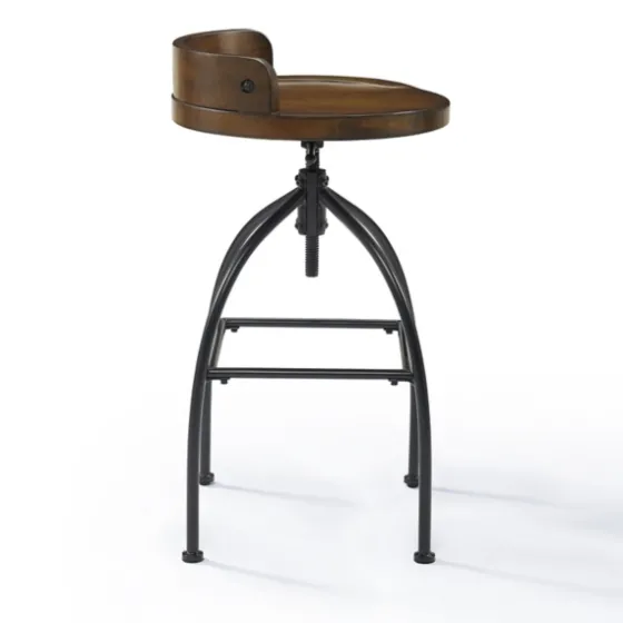Wood Edgar Industrial Adjustable Stool-Kirkland's Home Sale