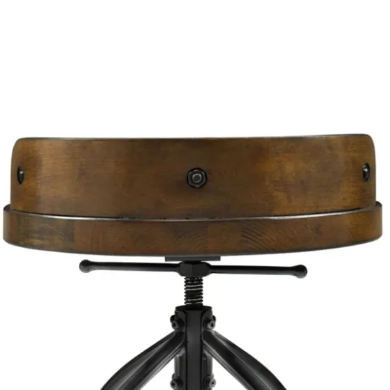 Wood Edgar Industrial Adjustable Stool-Kirkland's Home Sale