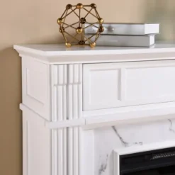 Wood Faux Marble Led Media Fireplace-Kirkland's Home Hot