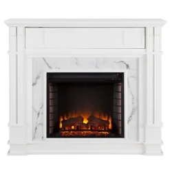 Wood Faux Marble Led Media Fireplace-Kirkland's Home Hot