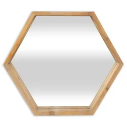Wood Frame Hexagon Wall Mirror-Kirkland's Home Shop