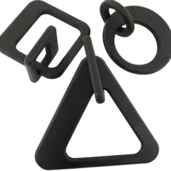 Wood Geometric Chain Sculptures, Set Of 3-Kirkland's Home Shop