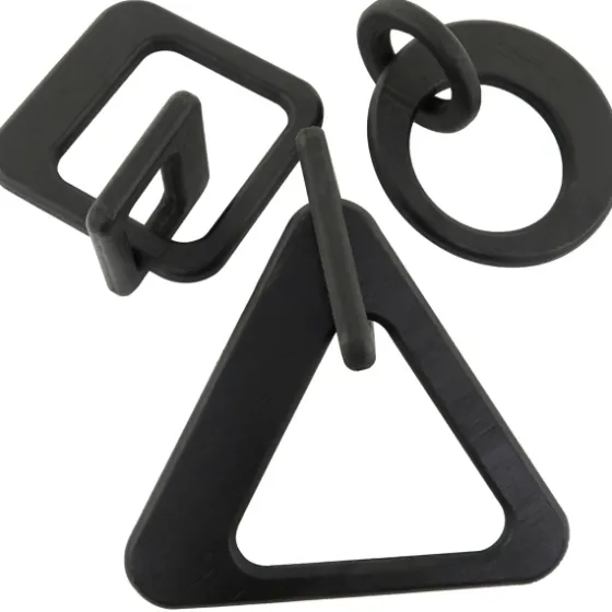 Wood Geometric Chain Sculptures, Set Of 3-Kirkland's Home Shop