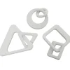 Wood Geometric Chain Sculptures, Set Of 3-Kirkland's Home Flash Sale