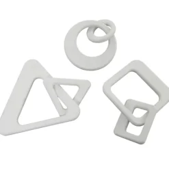 Wood Geometric Chain Sculptures, Set Of 3-Kirkland's Home Flash Sale