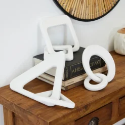 Wood Geometric Chain Sculptures, Set Of 3-Kirkland's Home Flash Sale