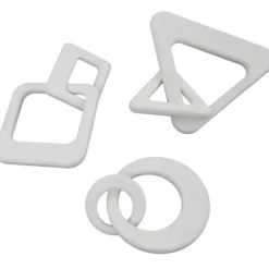 Wood Geometric Chain Sculptures, Set Of 3-Kirkland's Home Flash Sale