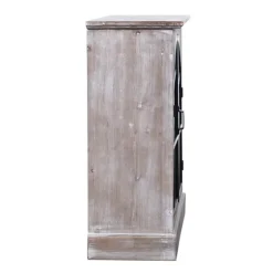 Wood Glass Arched Doors Cabinet-Kirkland's Home Clearance