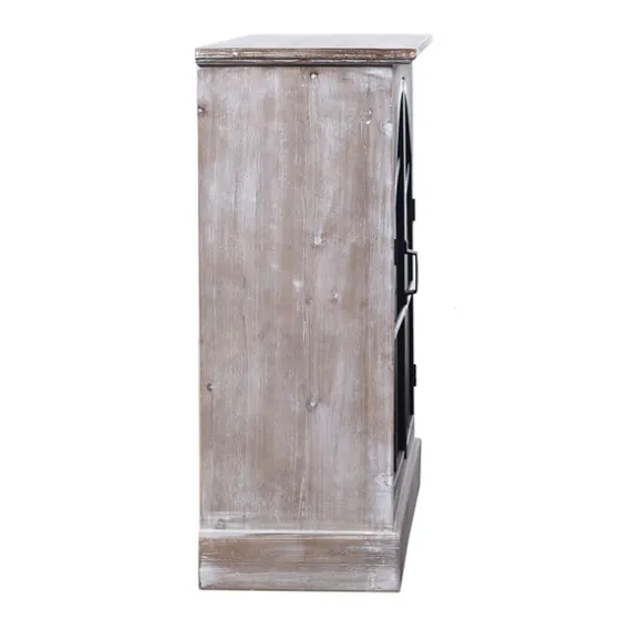 Wood Glass Arched Doors Cabinet-Kirkland's Home Clearance
