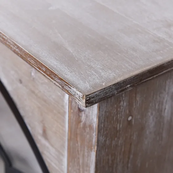 Wood Glass Arched Doors Cabinet-Kirkland's Home Clearance