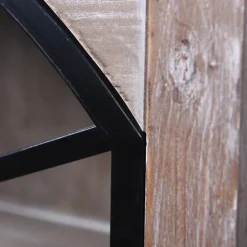 Wood Glass Arched Doors Cabinet-Kirkland's Home Clearance