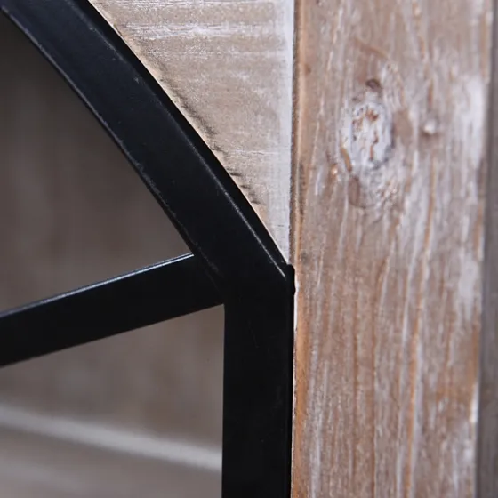 Wood Glass Arched Doors Cabinet-Kirkland's Home Clearance