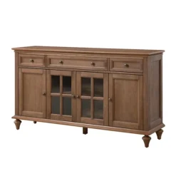 Wood Glass Door Sideboard Cabinet-Kirkland's Home Discount