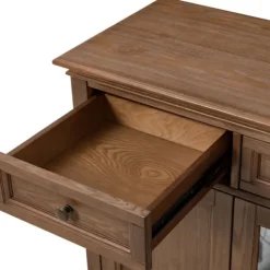 Wood Glass Door Sideboard Cabinet-Kirkland's Home Discount