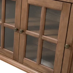 Wood Glass Door Sideboard Cabinet-Kirkland's Home Discount