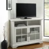 Wood Glass Pane Door Corner Tv Stand-Kirkland's Home Shop