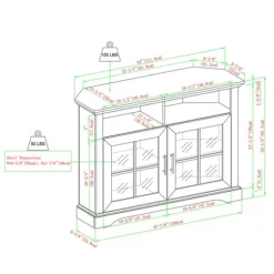 Wood Glass Pane Door Corner Tv Stand-Kirkland's Home Shop