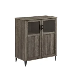 Wood Glass Windows Storage Cabinet-Kirkland's Home Fashion