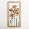 Wood Gold Metal Flowers Ii Wall Plaque-Kirkland's Home Flash Sale