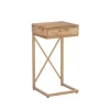 Wood Gold Metal X-Frame Base C Table-Kirkland's Home Sale
