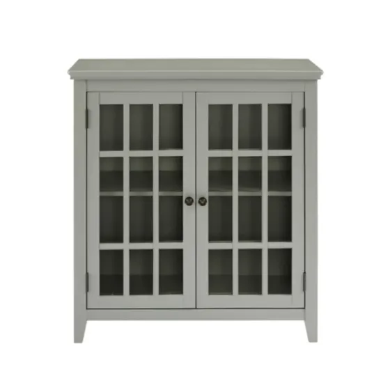 Wood Grid 2-Door Accent Cabinet-Kirkland's Home Shop
