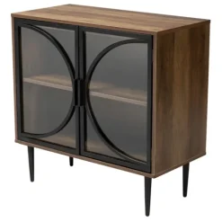 Wood Half Moon Doors Cabinet-Kirkland's Home Fashion