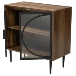 Wood Half Moon Doors Cabinet-Kirkland's Home Fashion