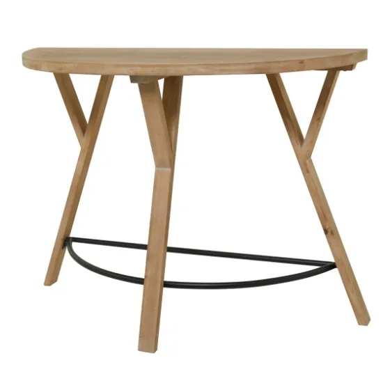 Wood Half Round Console Table-Kirkland's Home Fashion