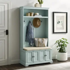 Wood Hall Tree With Cushioned Bench-Kirkland's Home Hot