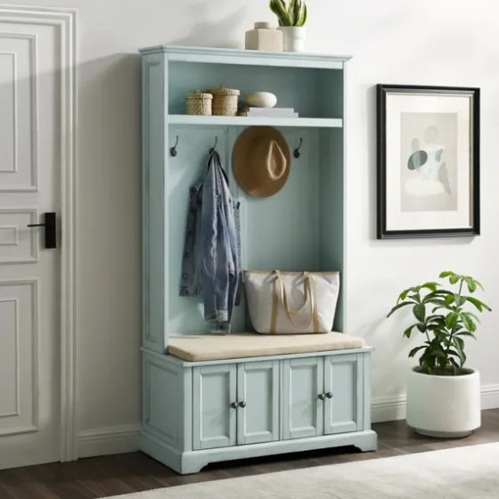 Wood Hall Tree With Cushioned Bench-Kirkland's Home Hot