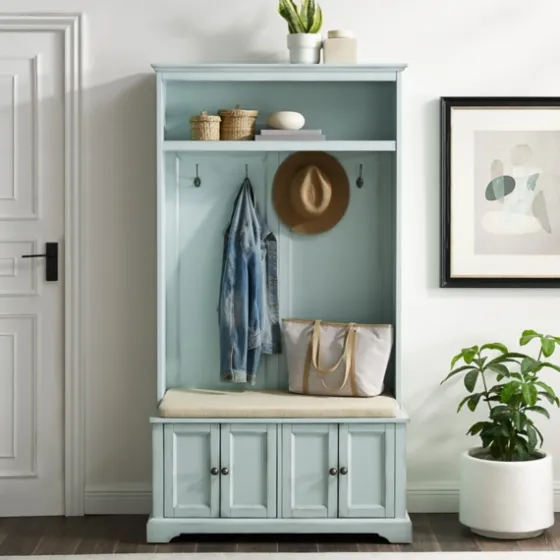 Wood Hall Tree With Cushioned Bench-Kirkland's Home Hot