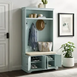 Wood Hall Tree With Cushioned Bench-Kirkland's Home Hot