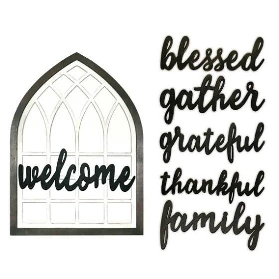 Wood Interchangeable Arch Wall Plaque-Kirkland's Home Clearance