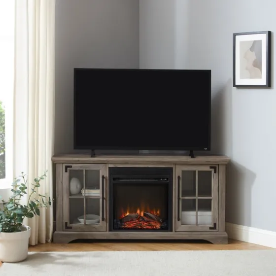 Wood Led Fireplace Media Cabinet-Kirkland's Home Clearance