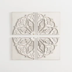 Wood Medallion 4-Pc. Wall Plaque Set-Kirkland's Home Shop