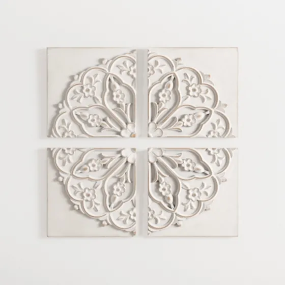 Wood Medallion 4-Pc. Wall Plaque Set-Kirkland's Home Shop