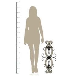 Wood Metal Fleur De Lis Scroll Wall Plaque-Kirkland's Home Clearance
