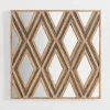 Wood Mirrored Diamond Panel Wall Plaque-Kirkland's Home Cheap