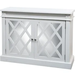 Wood Mirrored 2-Door Cabinet-Kirkland's Home Shop