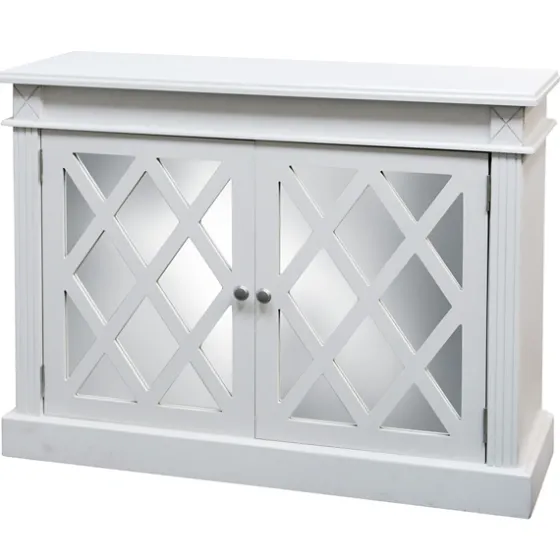 Wood Mirrored 2-Door Cabinet-Kirkland's Home Shop
