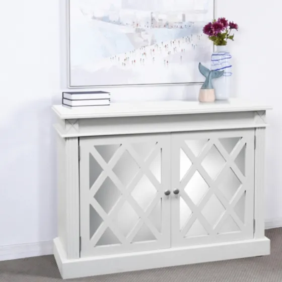 Wood Mirrored 2-Door Cabinet-Kirkland's Home Shop