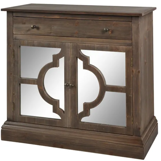 Wood Mirrored 2-Door Cabinet-Kirkland's Home Outlet