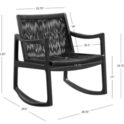 Wood Modern Woven Rocking Chair-Kirkland's Home Discount