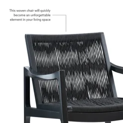 Wood Modern Woven Rocking Chair-Kirkland's Home Discount