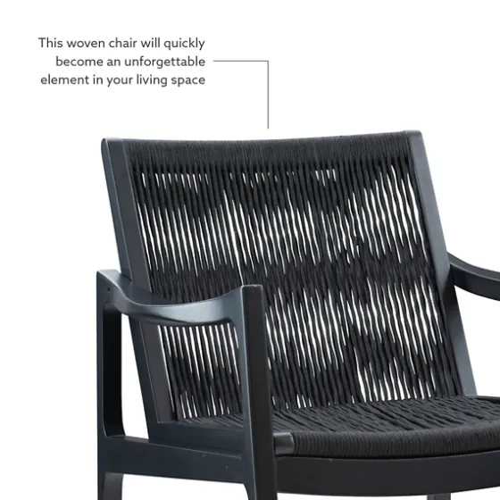 Wood Modern Woven Rocking Chair-Kirkland's Home Discount