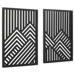 Wood Montour Wall Plaques, Set Of 2-Kirkland's Home Clearance