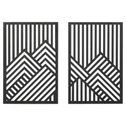 Wood Montour Wall Plaques, Set Of 2-Kirkland's Home Clearance