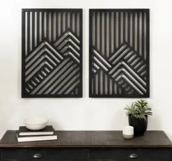 Wood Montour Wall Plaques, Set Of 2-Kirkland's Home Clearance