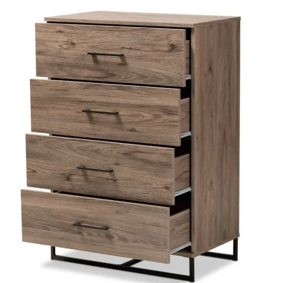 Wood Oak Finish 4-Drawer Chest-Kirkland's Home Hot