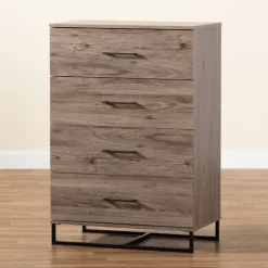 Wood Oak Finish 4-Drawer Chest-Kirkland's Home Hot